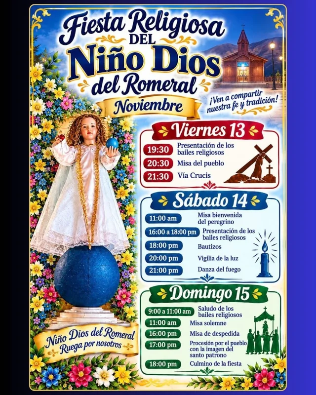 Afiche: Fiesta Religiosa del Niño Dios del Romeral
