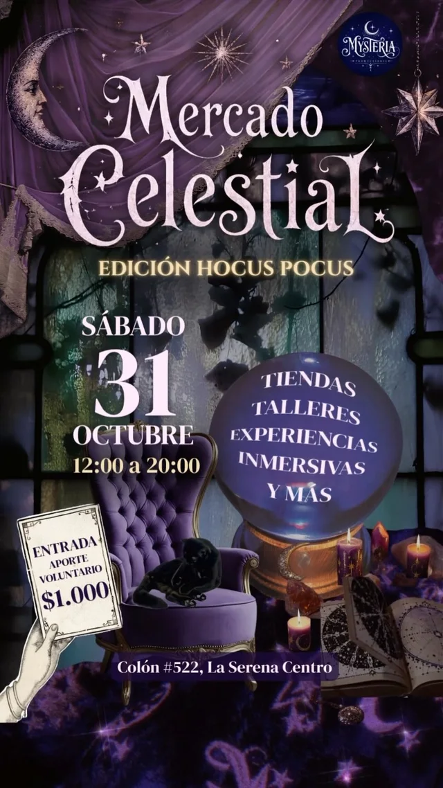 Afiche: Mercado Celestial · edición Hocus Pocus