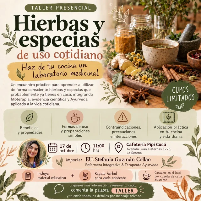 Afiche: Hierbas y especias de uso cotidiano