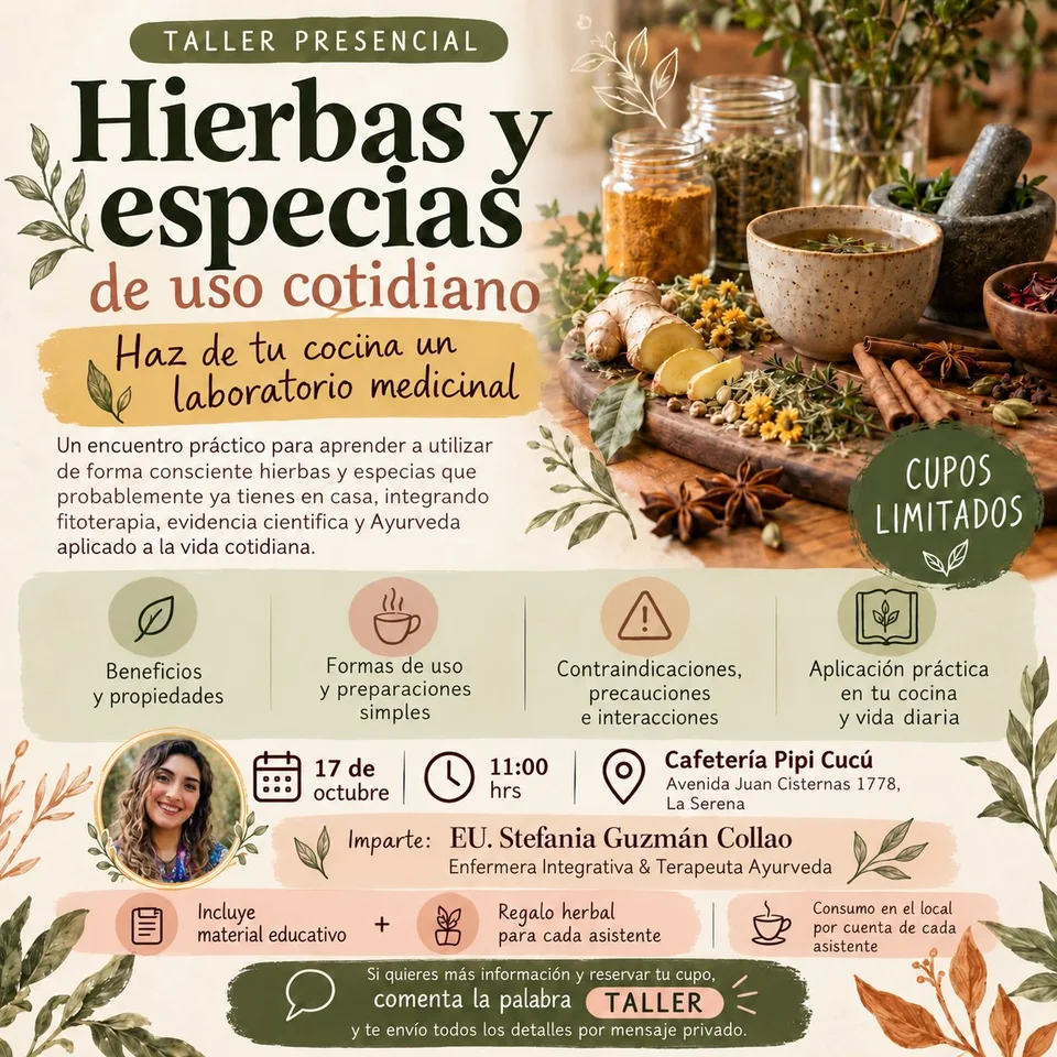 Afiche de Hierbas y especias de uso cotidiano