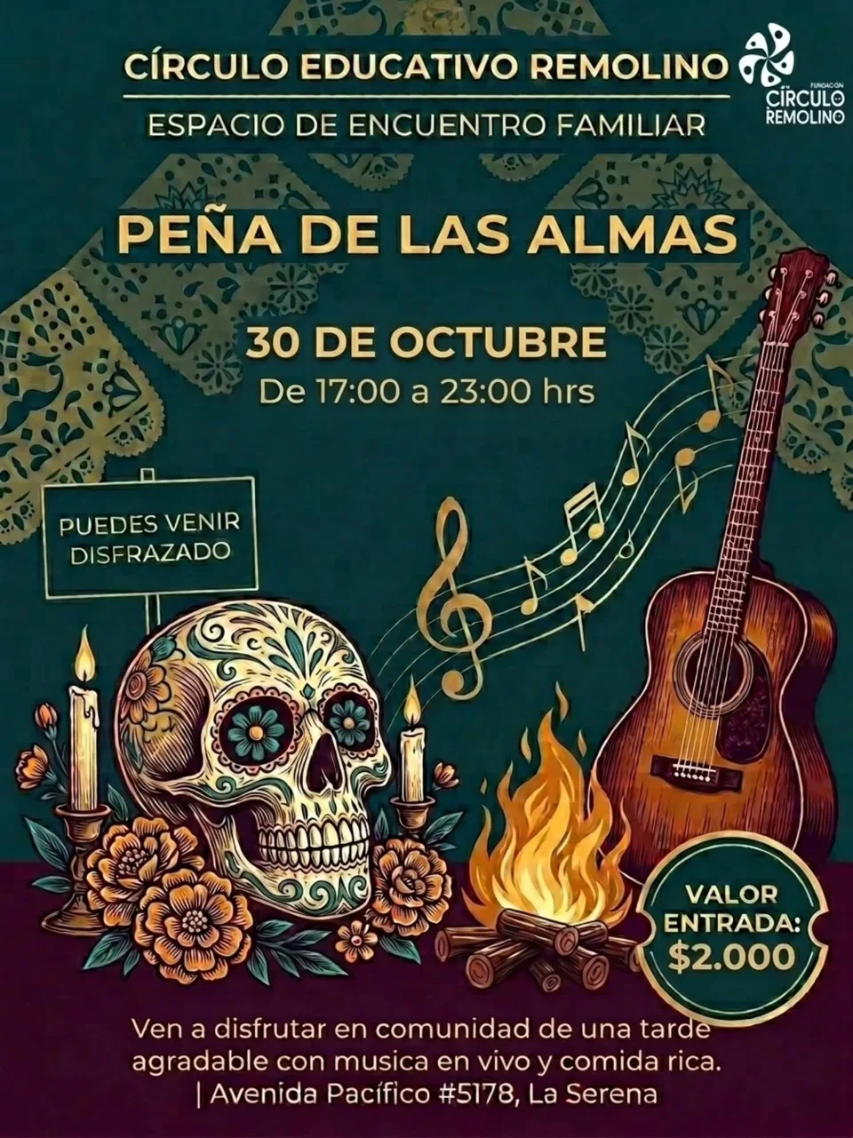 Afiche de Peña de las Almas · Círculo Educativo Remolino