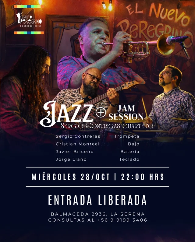 Afiche de Jazz Jam · Sergio Contreras Cuarteto