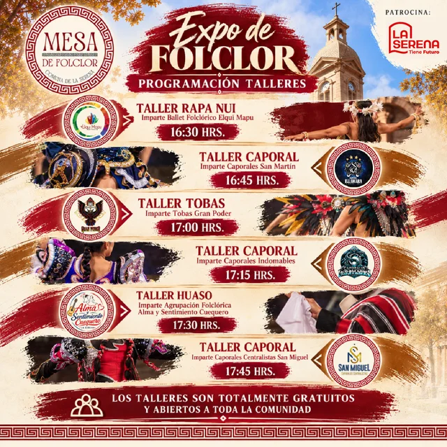 Expo de Folclor · talleres y gala artística · programación oficial