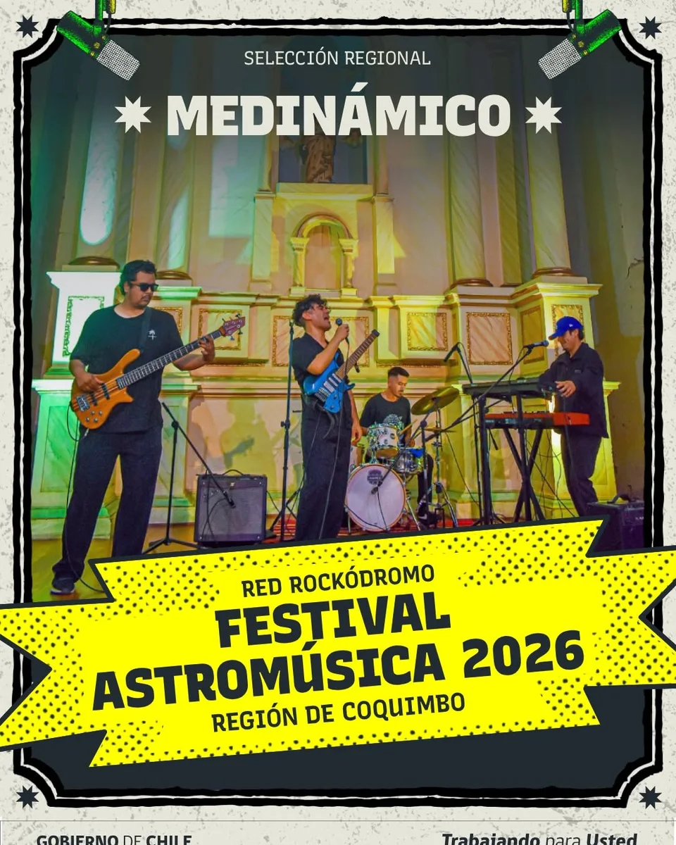 Flyer de artista participante en Festival Astromúsica 2026 · Centro Cultural Palace