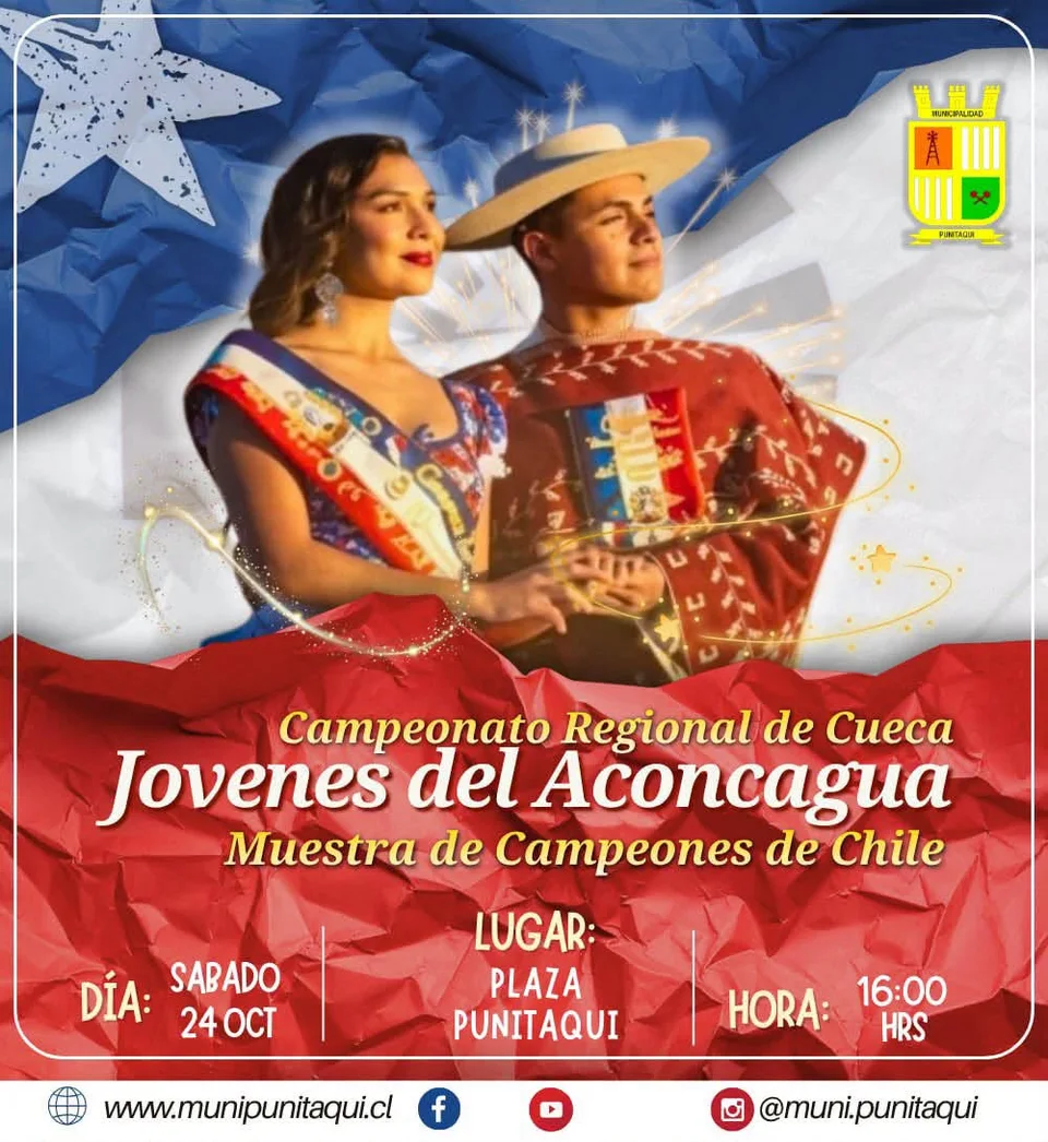 Afiche de Campeonato Regional de Cueca · Jóvenes del Aconcagua