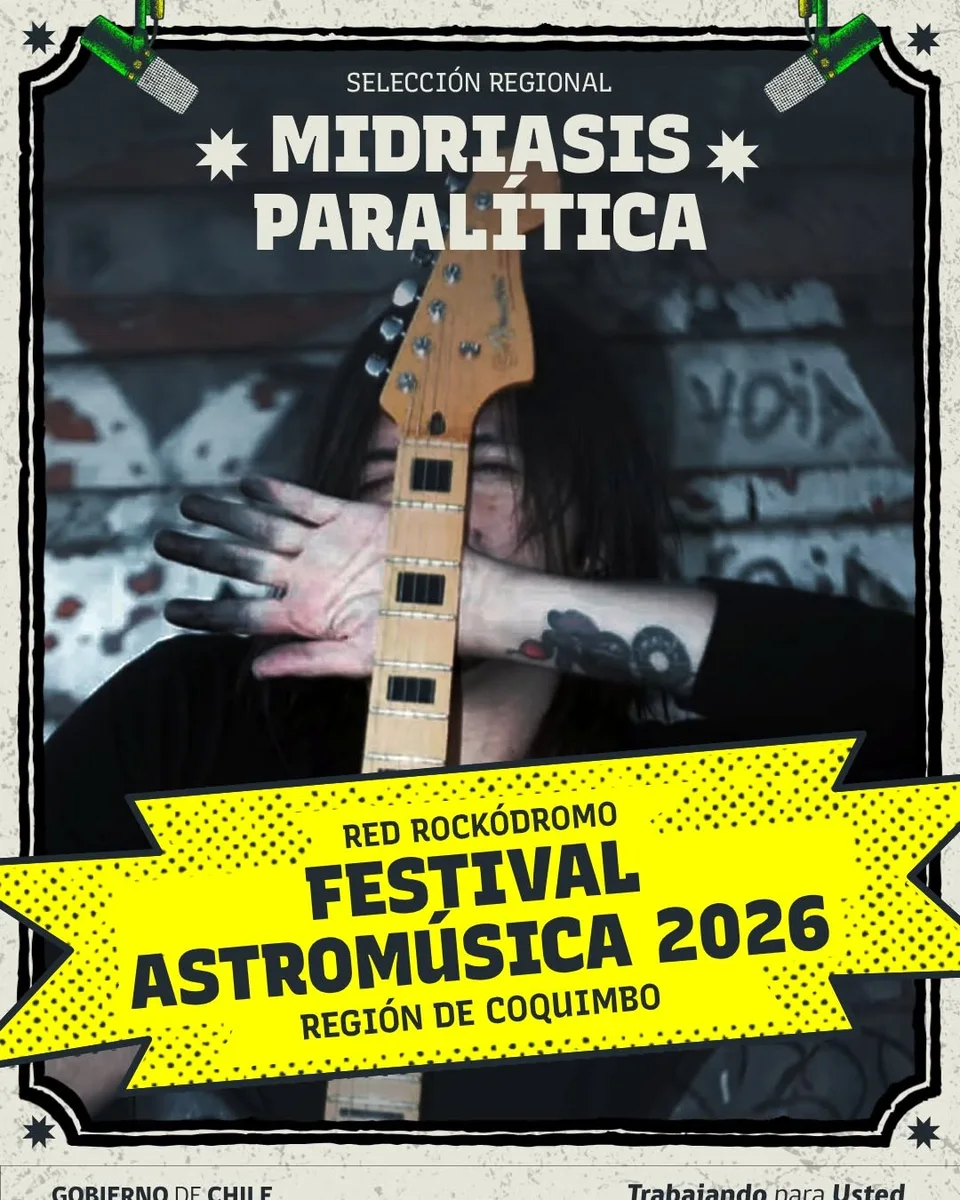 Flyer de artista participante en Festival Astromúsica 2026 · Centro Cultural Palace