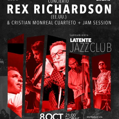 Afiche de Latente Jazz Club · Rex Richardson y Cristian Monreal Cuarteto + Jam Session
