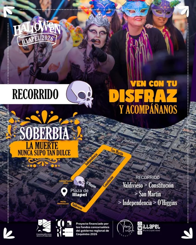 Halloween Illapel · Soberbia: La muerte nunca supo tan dulce
