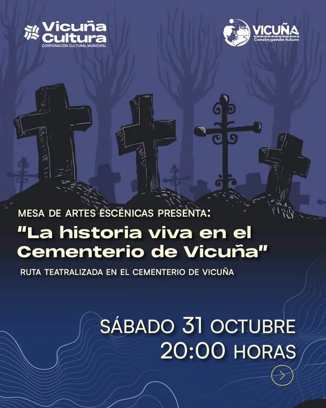 Afiche: La historia viva en el Cementerio de Vicuña