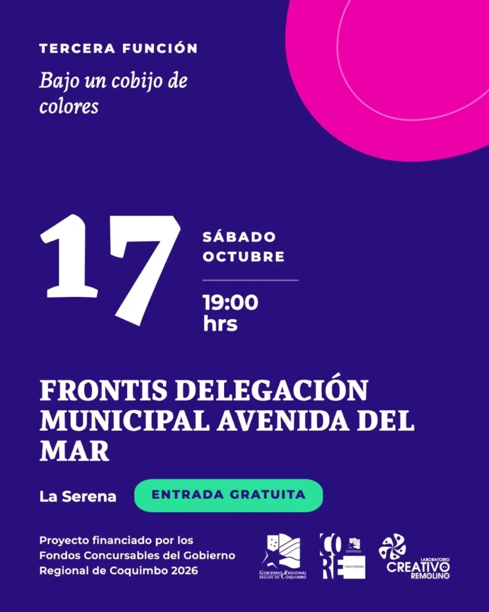 Afiche de Bajo un cobijo de colores · Avenida del Mar