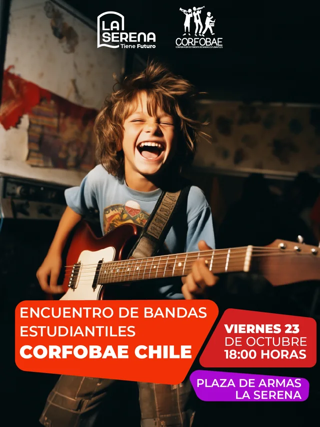 Afiche: Encuentro de Bandas Estudiantiles · CORFOBAE Chile