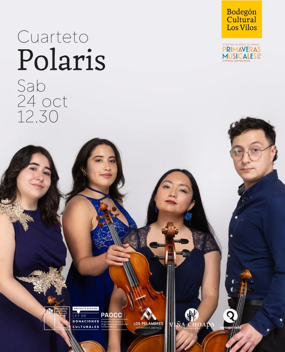 Afiche de Cuarteto Polaris · Primaveras Musicales en Los Vilos