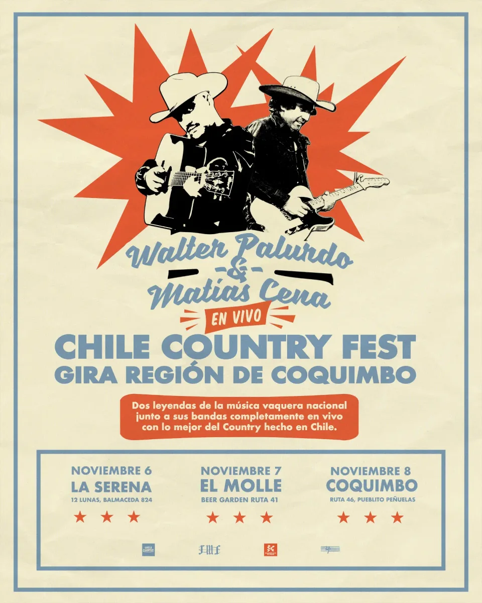 Afiche de Chile Country Fest · Walter Palurdo y Matías Cena en Coquimbo