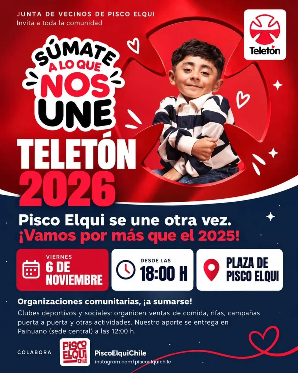 Afiche de Pisco Elqui se suma a la Teletón 2026