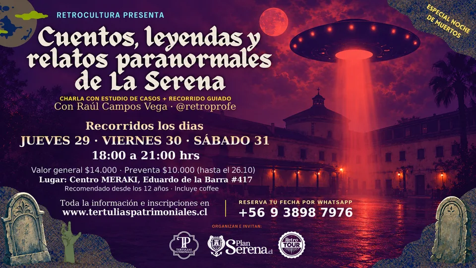 Afiche de Cuentos, leyendas y relatos paranormales de La Serena