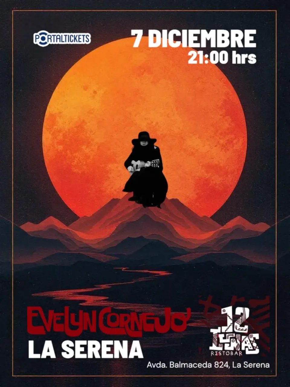 Afiche de Evelyn Cornejo · 12 Lunas