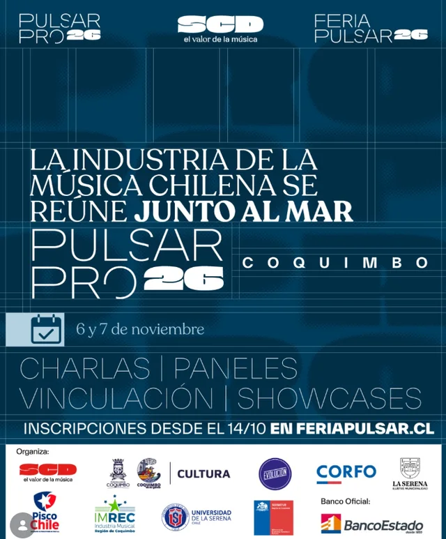 Afiche: Pulsar Pro Coquimbo · jornada Universidad de La Serena