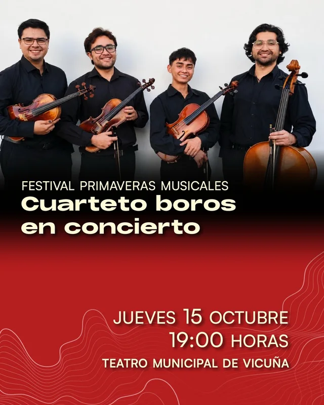 Afiche de Cuarteto Boros en concierto · Primaveras Musicales