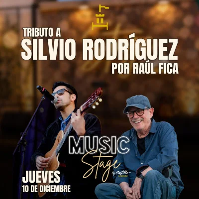 Afiche de Raúl Fica · Tributo a Silvio Rodríguez · Combarbalá