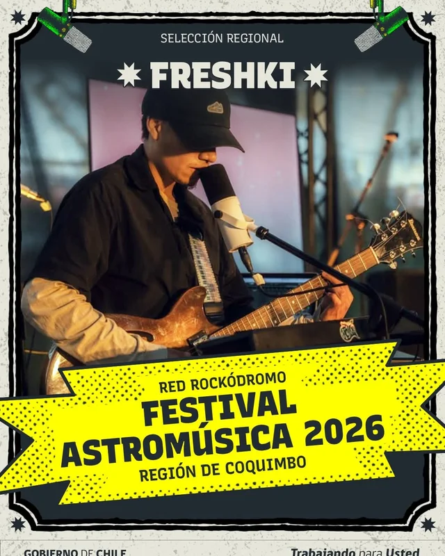 Flyer de artista participante en Festival Astromúsica 2026 · Centro Cultural Palace