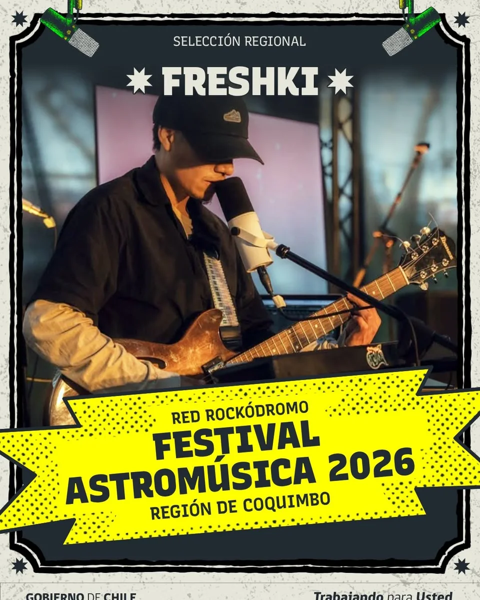 Flyer de artista participante en Festival Astromúsica 2026 · Centro Cultural Palace
