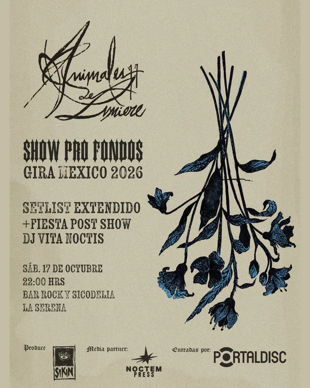 Afiche: Animales de Lumiere · Show pro fondos gira México