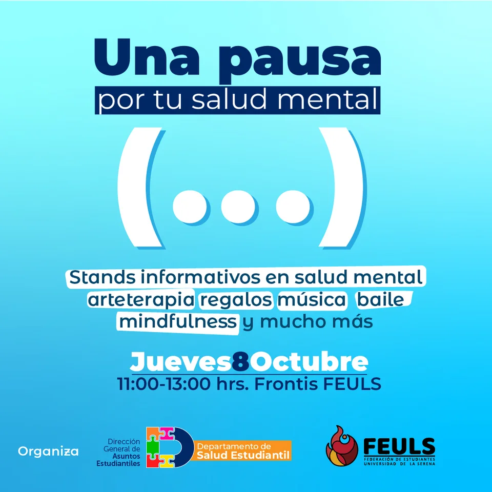 Afiche de Una pausa por tu salud mental · ULS