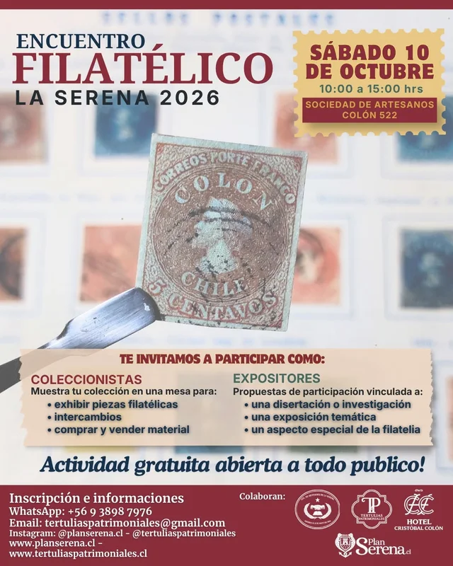 Afiche: Encuentro Filatélico La Serena 2026