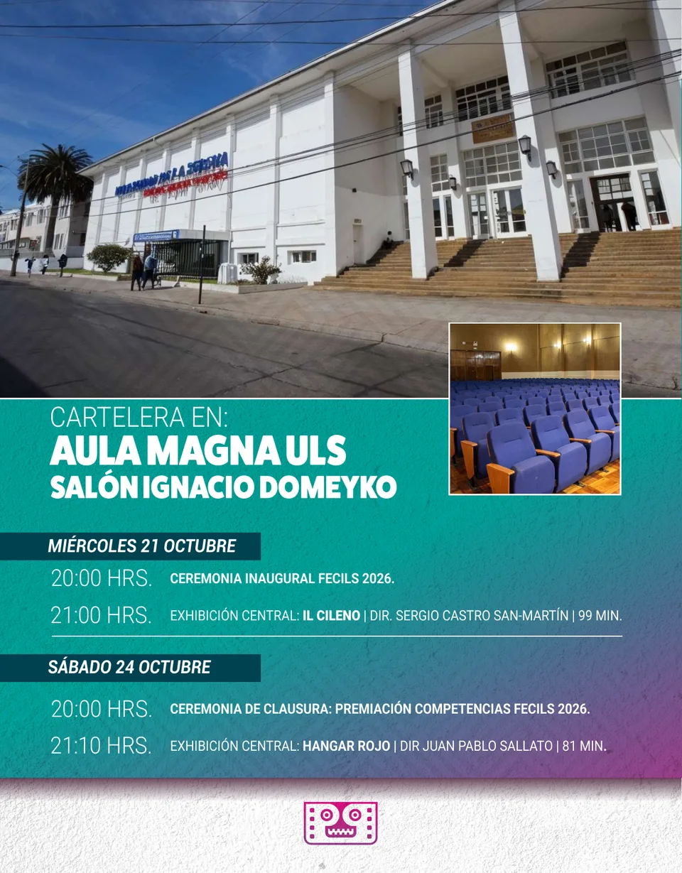 Afiche de Clausura FECILS · premiación y Hangar Rojo