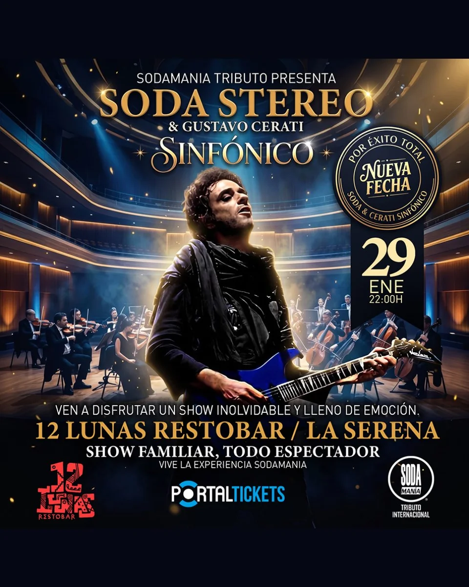 Afiche de Sodamanía · Soda Stereo y Gustavo Cerati sinfónico