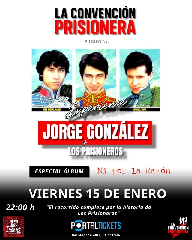 Afiche: Jorge González Experience · Ni por la razón