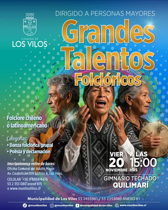 Afiche: Grandes Talentos Folclóricos · personas mayores