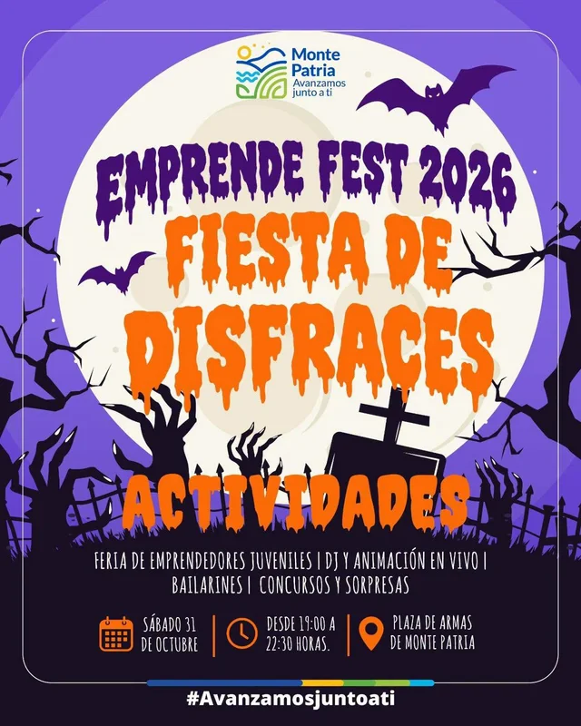 Afiche: Emprende Fest · fiesta de disfraces