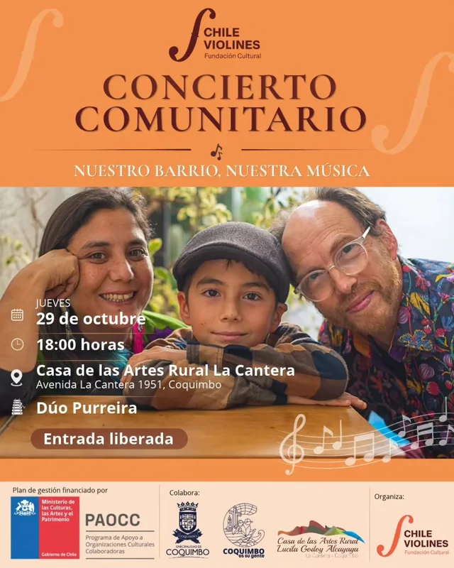 Afiche: Dúo Purreira · Nuestro Barrio, Nuestra Música