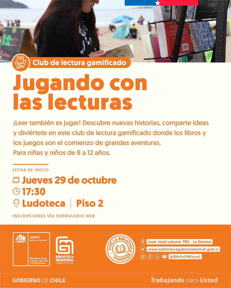 Afiche de Jugando con las lecturas · club de lectura gamificado