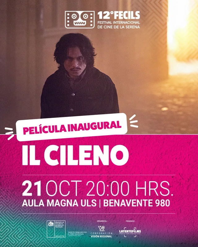 Afiche: Il Cileno · película inaugural del 12.º FECILS