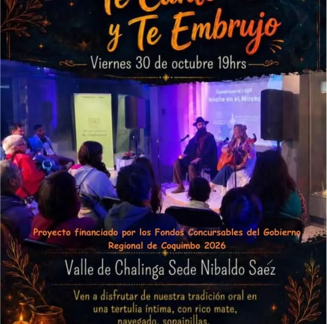 Afiche: Te cuento, te canto y te embrujo · Chalinga