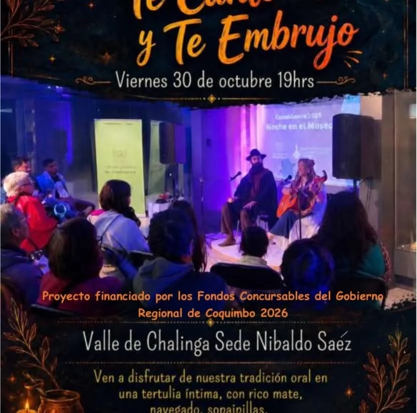 Afiche de Te cuento, te canto y te embrujo · Chalinga