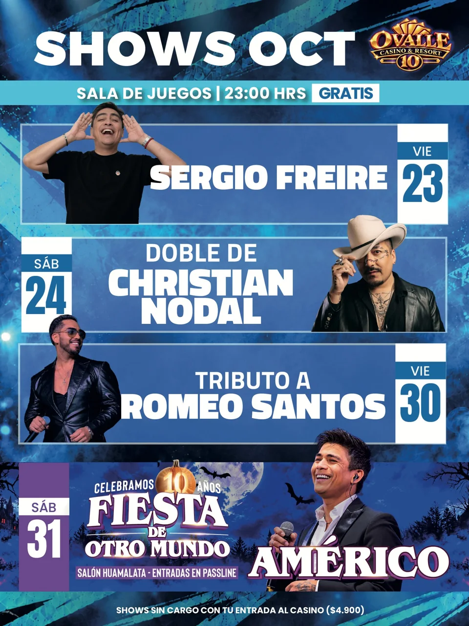 Afiche de Tributo a Romeo Santos · Ovalle