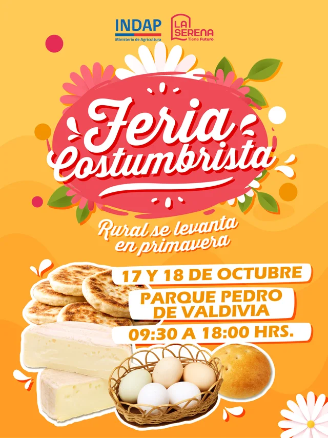 Afiche: Feria Costumbrista Rural · Rural se levanta en primavera
