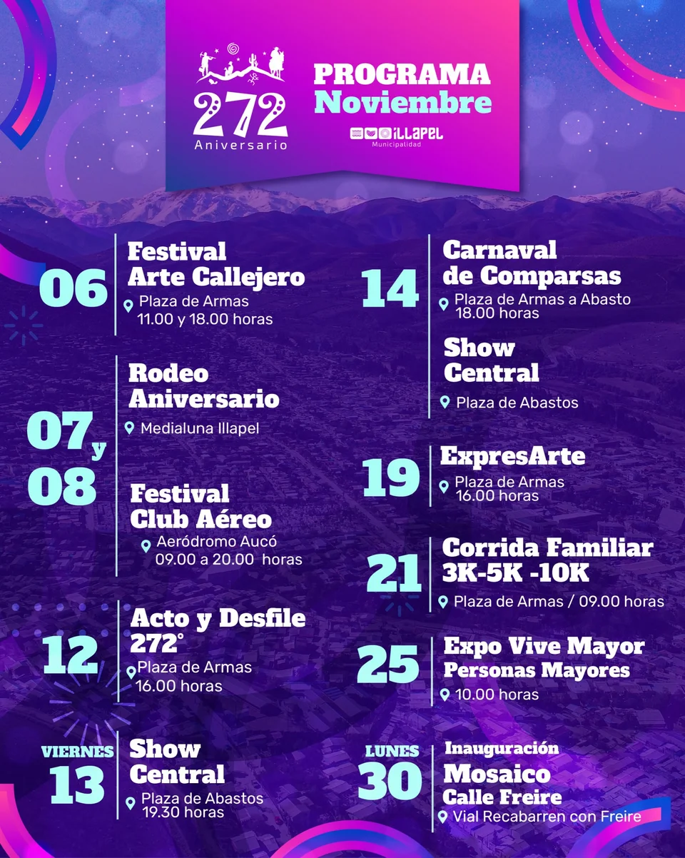 Afiche de Rodeo de aniversario · Illapel