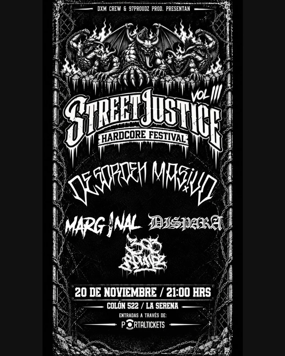 Afiche de Street Justice · Hardcore Festival volumen III