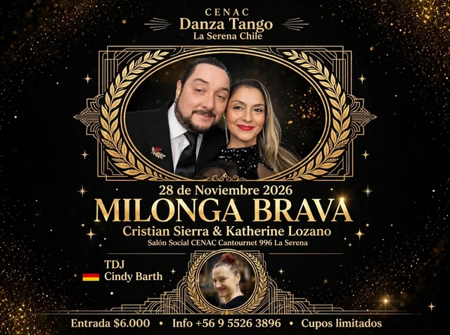 Afiche: Milonga Brava · Salón Social CENAC