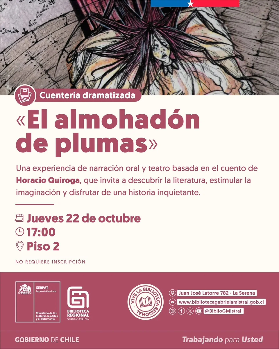Afiche de El almohadón de plumas · narración dramatizada