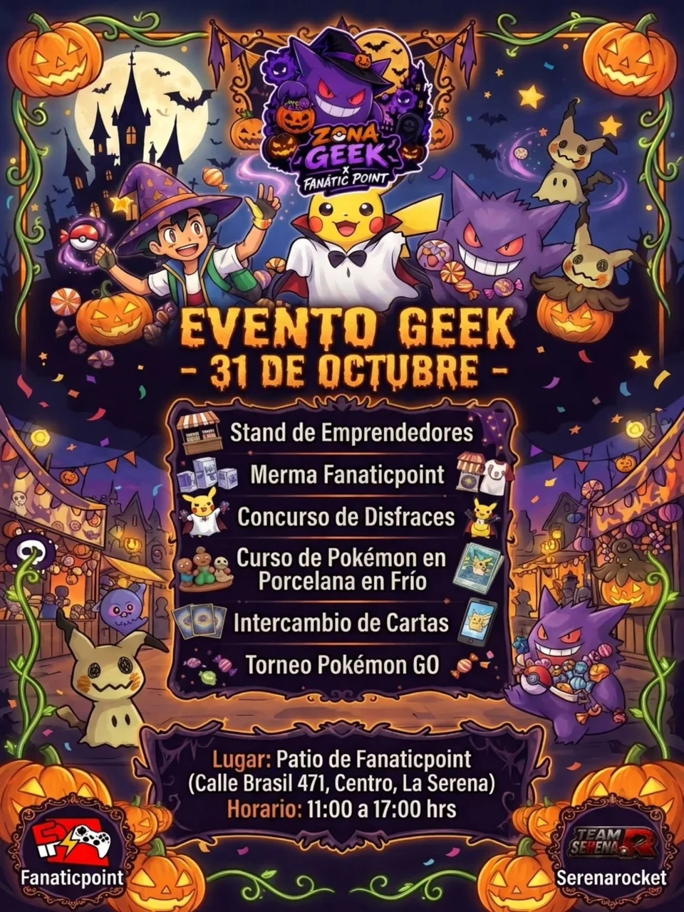 Afiche de Evento Geek de Halloween · Fanatic Point