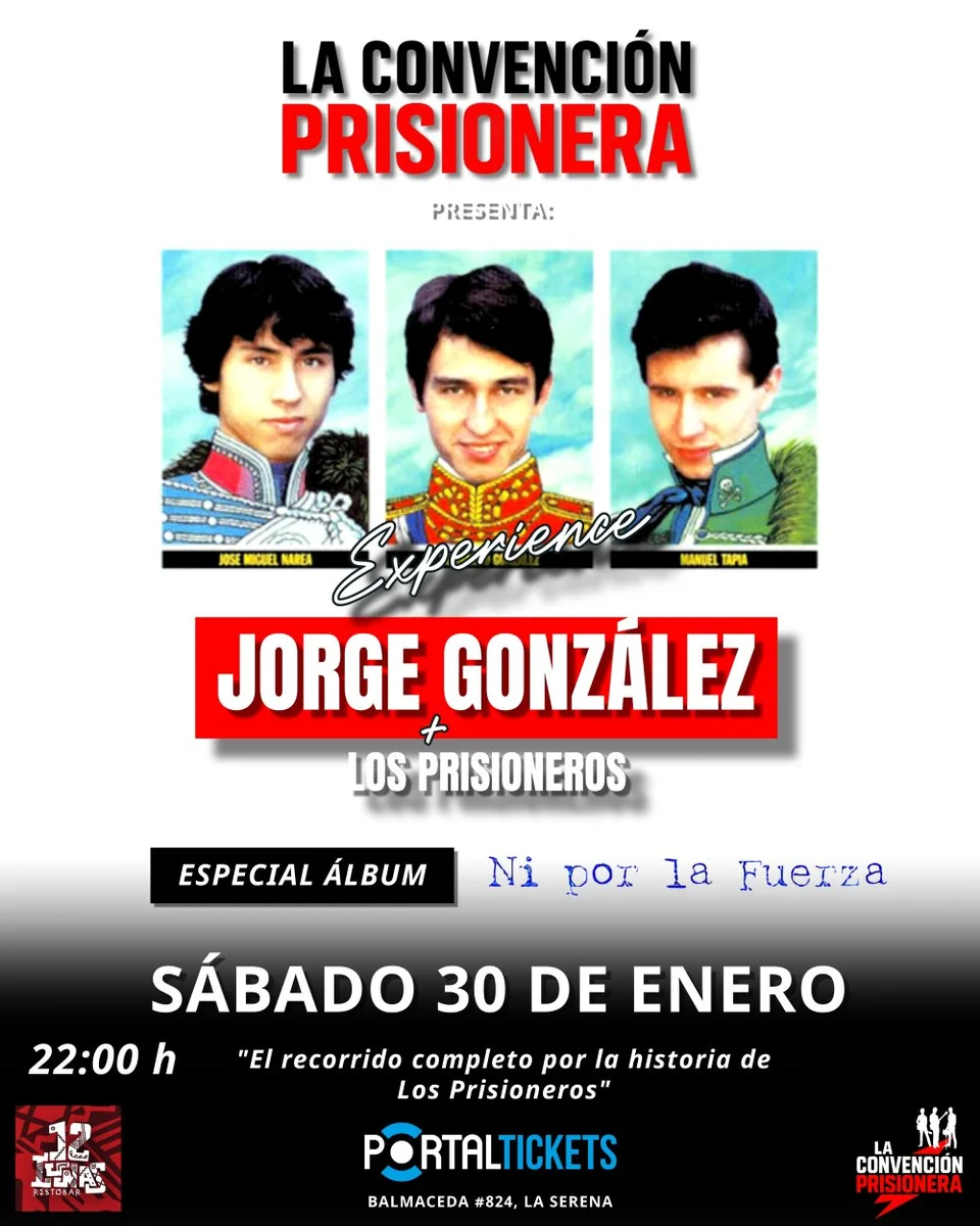 Afiche de Jorge González Experience · Ni por la fuerza