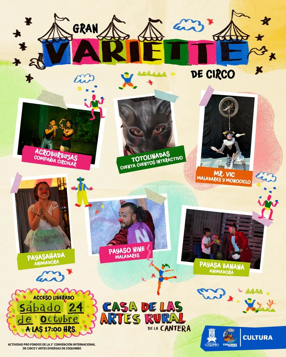 Afiche de Gran Varieté · circo en La Cantera