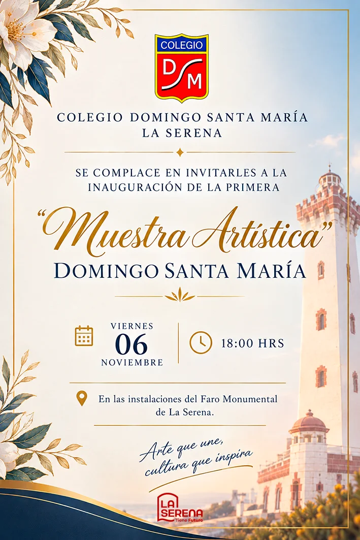 Afiche de Muestra artística · Colegio Domingo Santa María