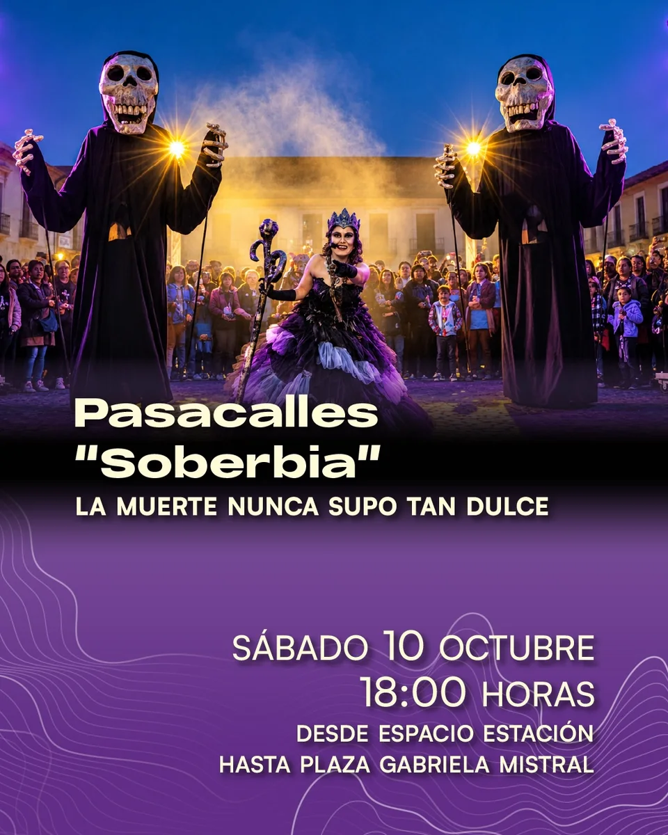Afiche de Soberbia: La muerte nunca supo tan dulce · pasacalle