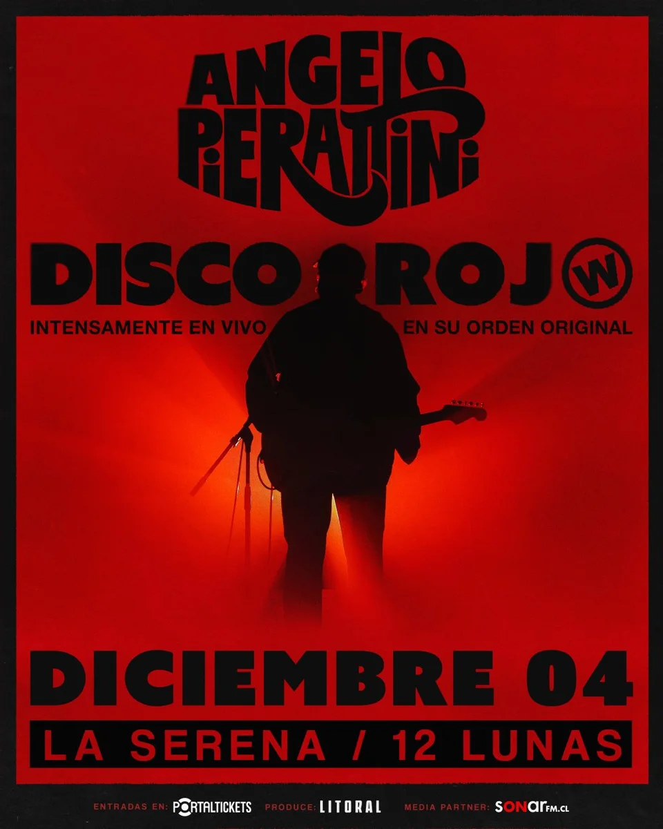 Afiche de Ángelo Pierattini · Disco Rojo de Weichafe